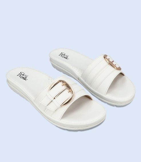 BW9255-White-Women-Comfort-Slipper