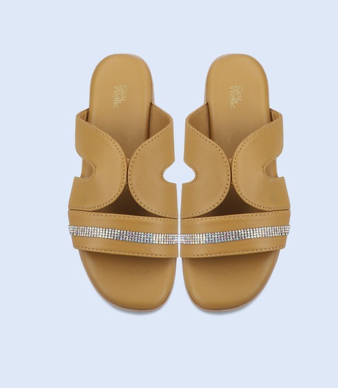 BW9521-MUSTARD-Women-Casual-slipper