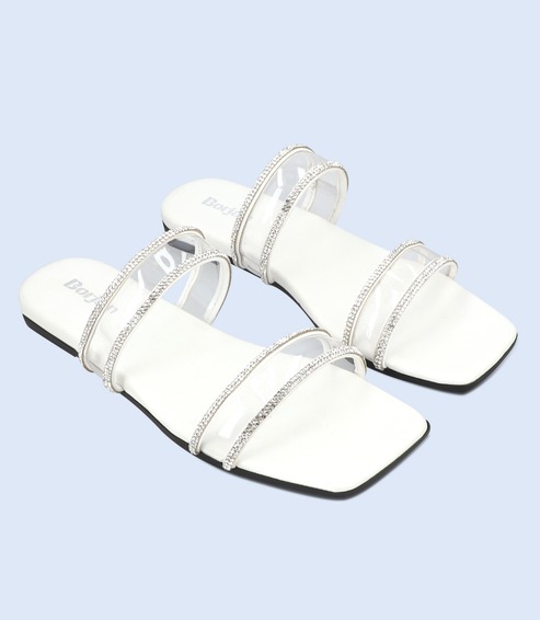 BW9650-WHITE-Women-Slippers