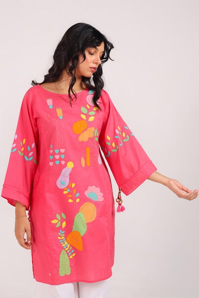 Stitched-Symphony-Appliqued-Shirt-S25T6171-Pink-8