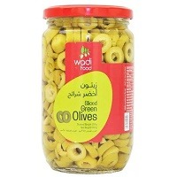 Wadi Sliced Green Olives 650gm