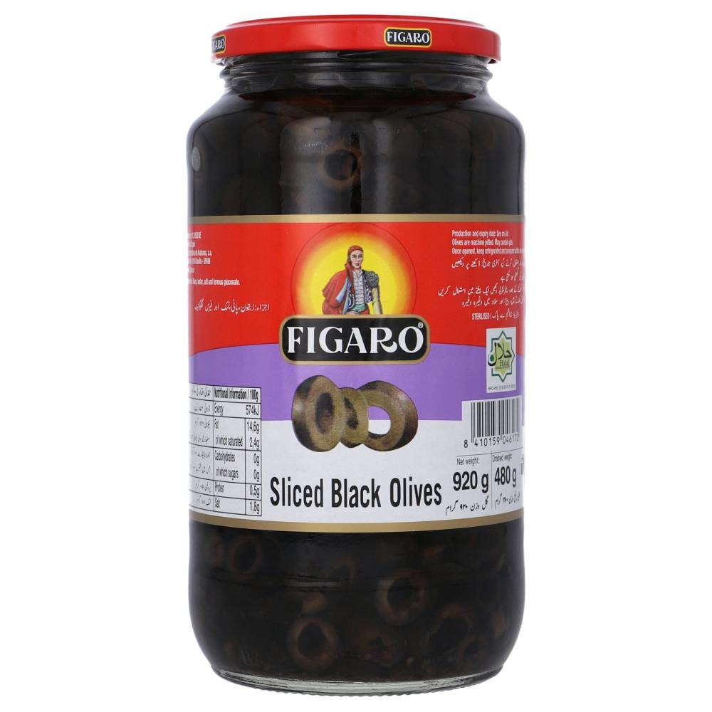 Figaro Sliced Black Olives 920gm