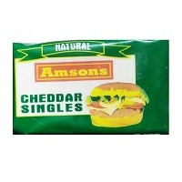 Amsons Cheddar Singles Slice 1kg