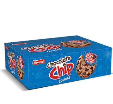 Bisconni Chocolate Chip Cookies Half Roll 1x10pcs