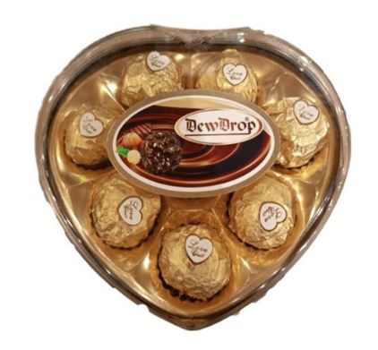 Dewdrop Chocolate 63gm Heart Color